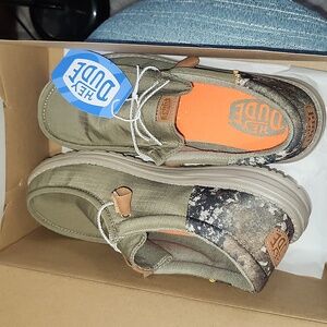 Hey Dude Olive Green Camo Shoe